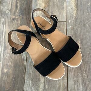 Black Strappy Espadrille Sandals